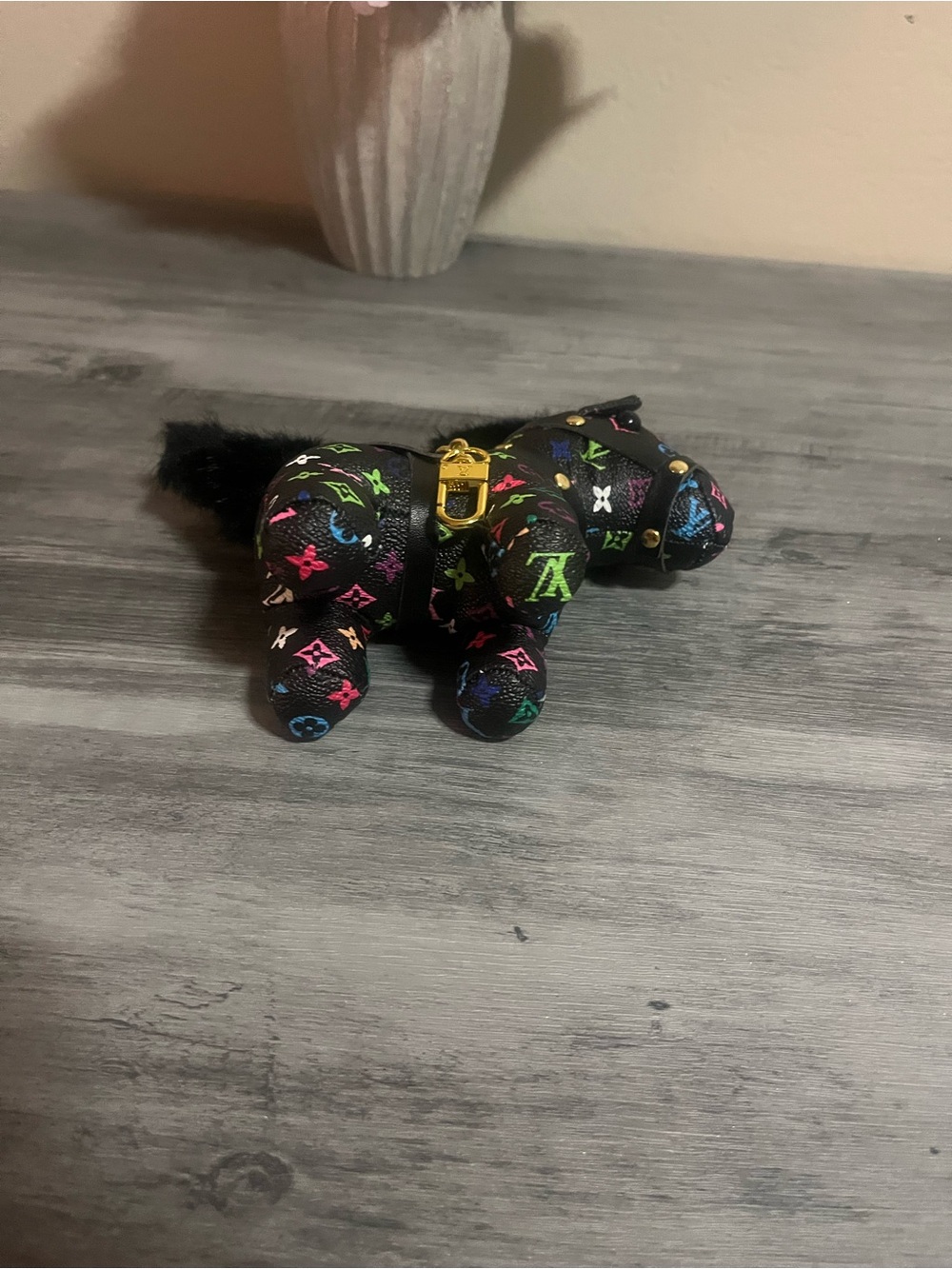 Black Multicolor Pony Bag Charm - Picture 5 of 6
